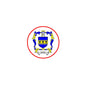 Round pinback badge with blue and gold family crest, red border, TAYLOR text