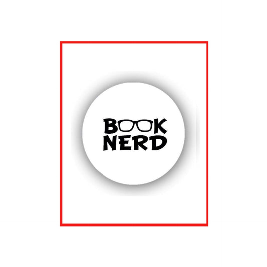Book Nerd Pinback Button Badge 1.25"
