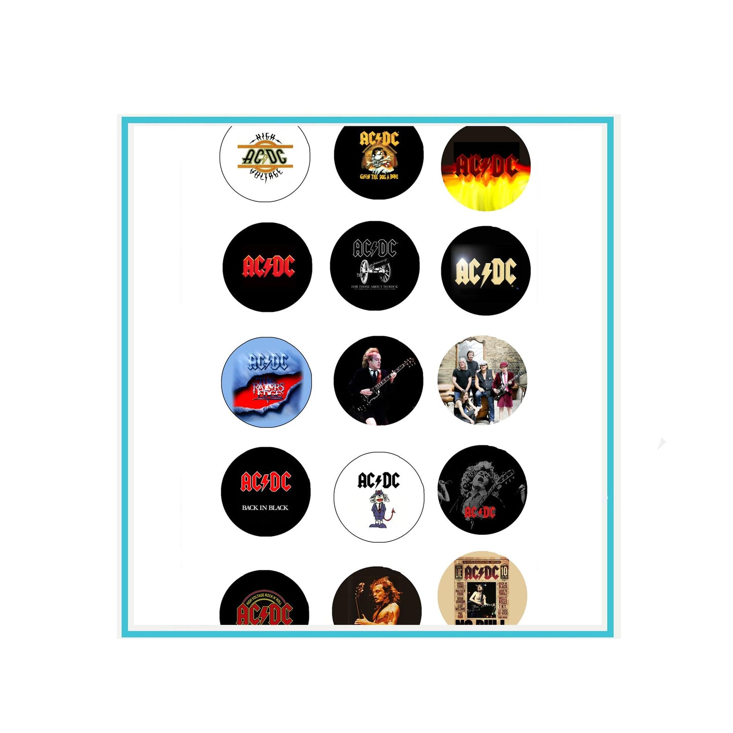 Set of 9 Pcs Set Over 50 years Music since 1973 Australia 1.25-inch Pinback Button Badge Pins Default Title