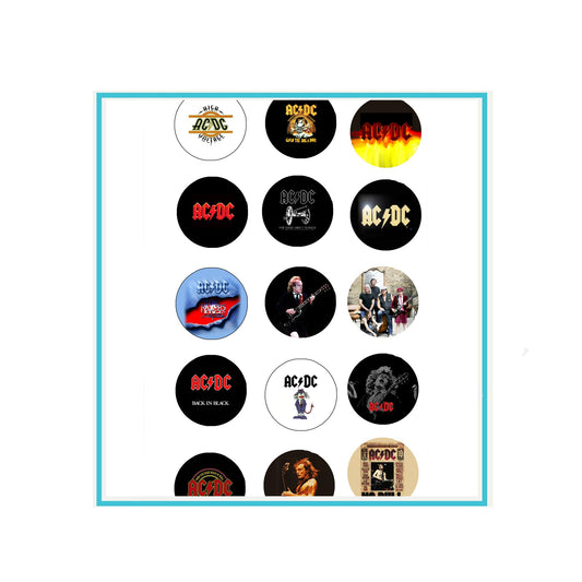 Set of 9 Pcs Set Over 50 years Music since 1973 Australia 1.25-inch Pinback Button Badge Pins Default Title