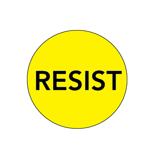 10 Pcs Yellow Resist Peace Resource Project Resist - Political Button Pinback Pin Pinback Brooch for Jackets, Backpacks, Hats 2.25"