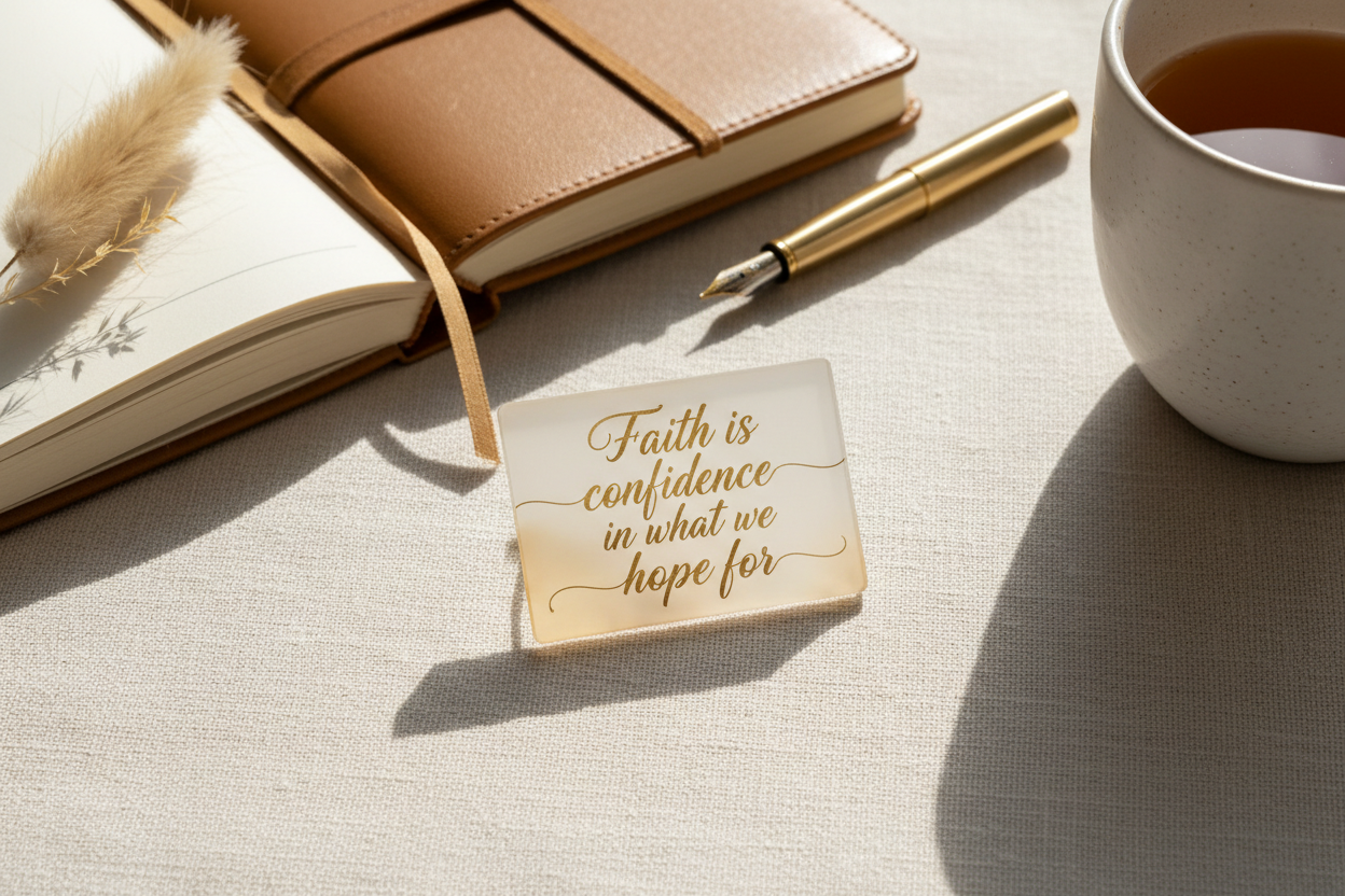 Faith is confidence in what we hope for Acrylic Fridge Magnetic 3-inch x 4-inch