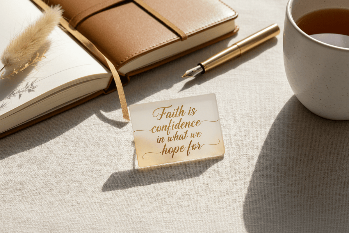 Faith is confidence in what we hope for Acrylic Fridge Magnetic 3-inch x 4-inch - My Pinbacks