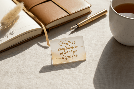 Faith is confidence in what we hope for Acrylic Fridge Magnetic 3-inch x 4-inch - My Pinbacks
