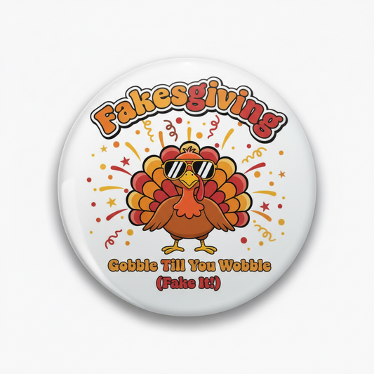 Happy Fakesgiving Pinback 2.25-inch