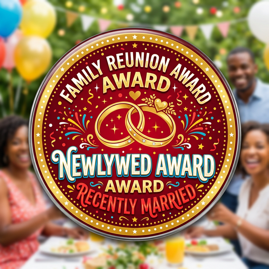 Family Reunion Award Newlywed Recently Married But Pin Button 2.25-inch