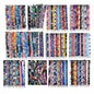 Cartoon lanyard set with colorful car and anime prints, multiple straps, 25 pcs