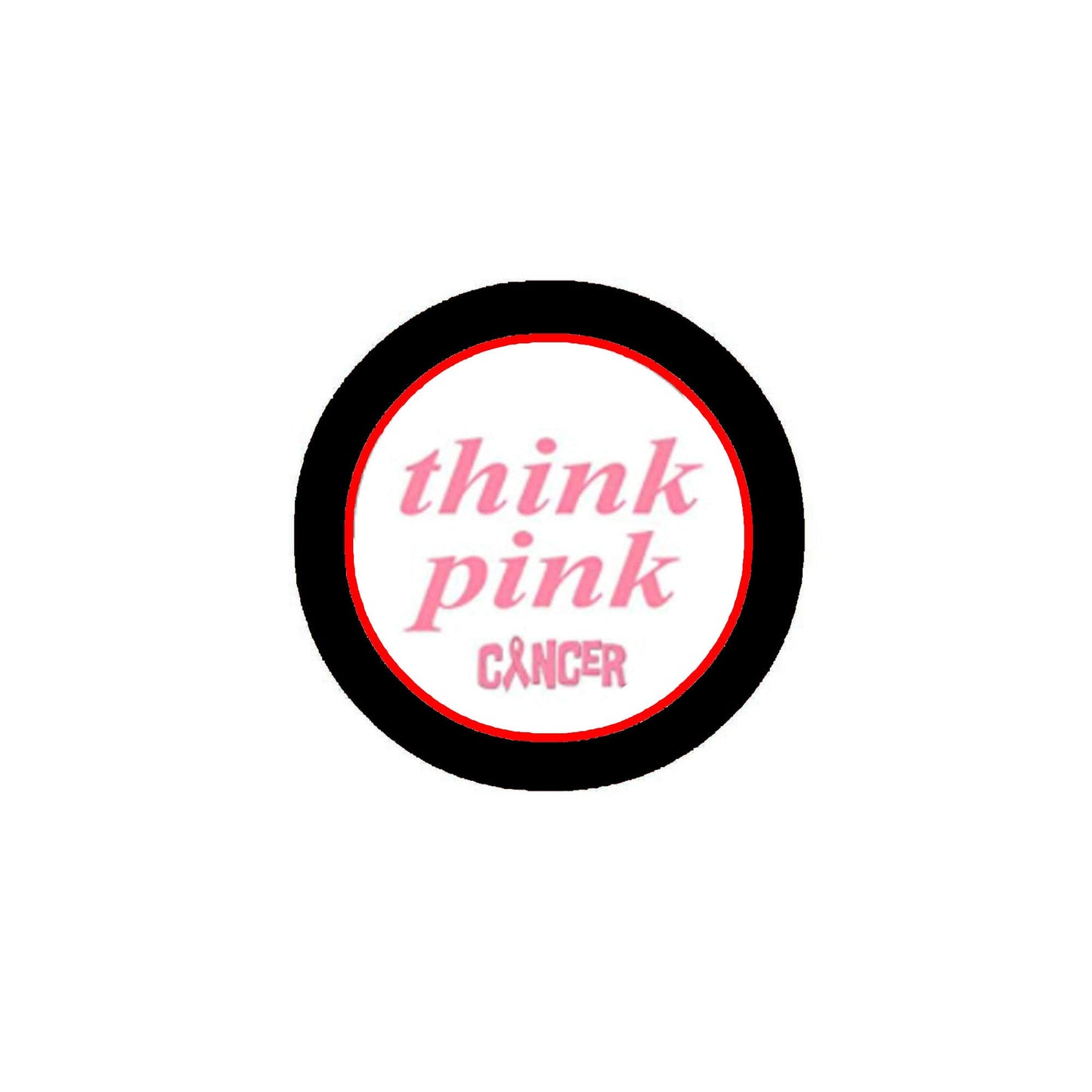 8 Pcs Think Pink Breast Cancer Awareness Ribbons Style Pinback 1.25" for Jackets, Backpacks, etc.