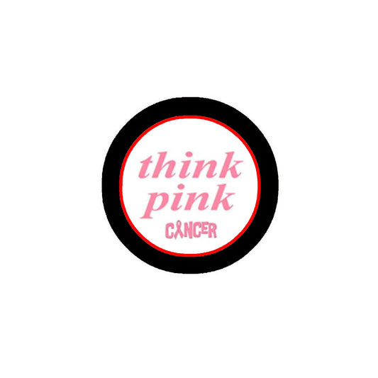 8 Pcs Think Pink Breast Cancer Awareness Ribbons Style Pinback 1.25" for Jackets, Backpacks, etc.