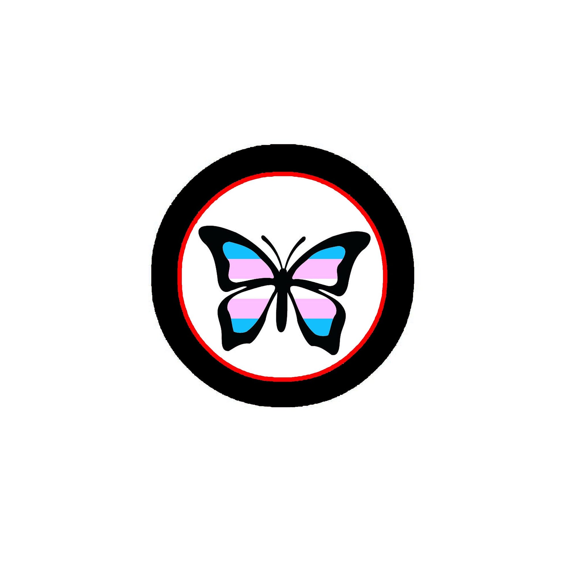Trans Butterfly Pinback 2.25-inch Default Title
