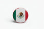 Felt retractable badge reel with Mexico flag emblem, red border