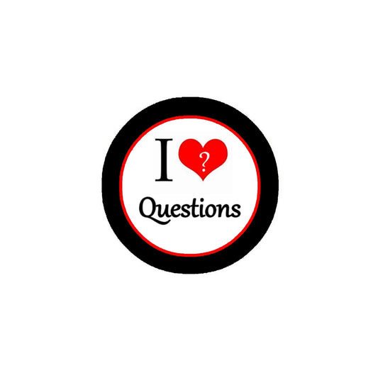 I Love Questions Pinback Badge 1.25-inch Default Title
