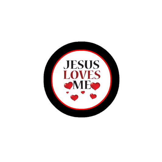 10 Pcs Hearts Jesus Loves Me badges Pinback Badge 1.25" for Jackets, Backpacks, etc.