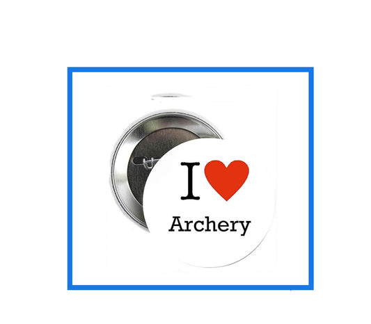I Love Archery Pinback Button Pin 1.25-inch Hobbies Default Title