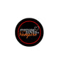 1.25-inch pinback button, round black with red heart and “everyone LOVES a Vampire”