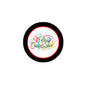 Happy birthday pinback button with balloon graphic