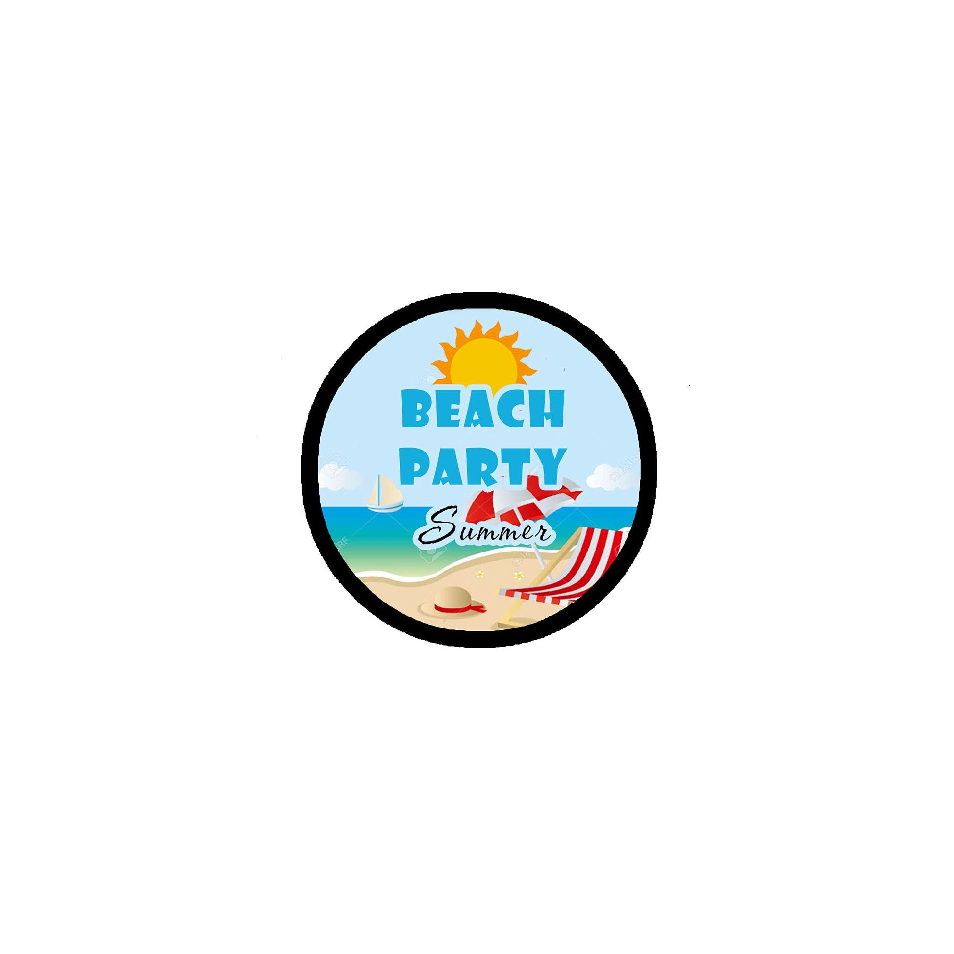 Beach Party Summer 2.25-inch Pinback Button Pin Brooch Default Title