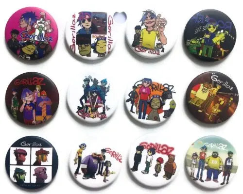 GORILLAZ Damon Jamie Awesome Quality Lot 12 New Pins Pinback Badge Buttons 1.25-inch Default Title