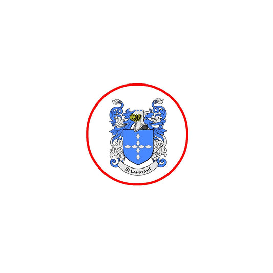 St. Laurent Family Crest 3-inch Coat of Arms Fridge Round Magnet Default Title