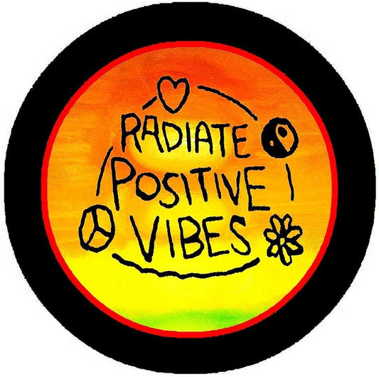 Radiate Positive Vibes Yoga Good 2.25-inch Pinback Button Default Title