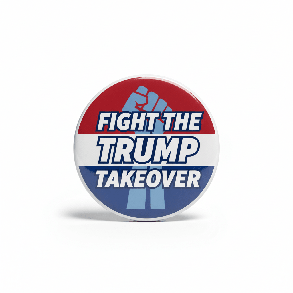 Fight the Trump Takeover Pinback 2.25-inch 100 Pcs - My Pinbacks