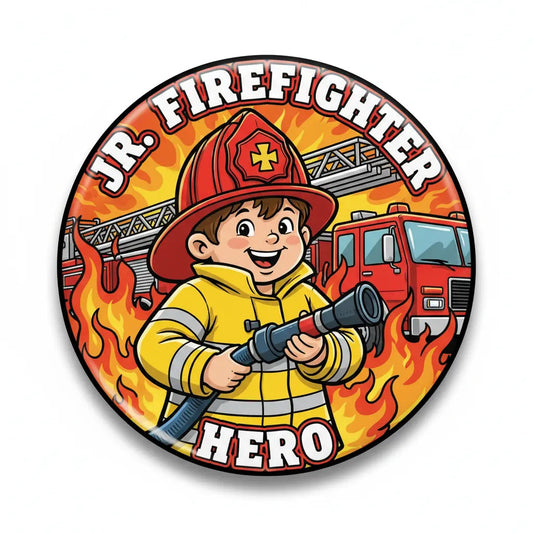 Fire Fighter Kid Pinback 2.25-inch - My Pinbacks
