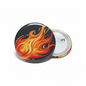 Fire Flame Button Pinback 2.25-inch