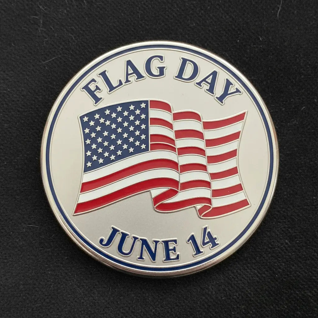 Flag Day (June 14) Pin Button 2.25-inch - mypinbacks.com