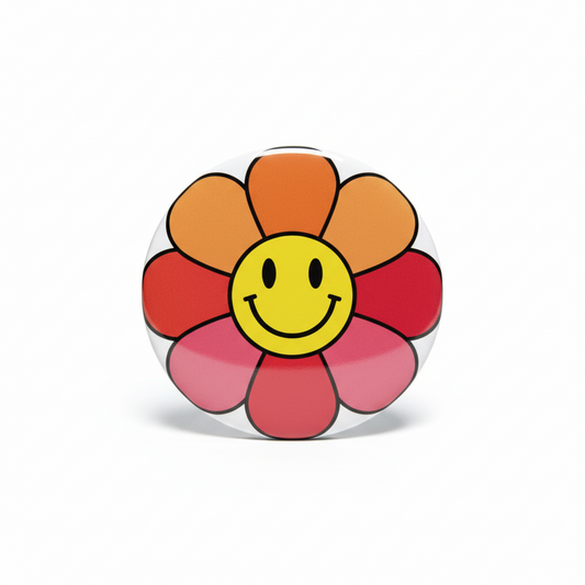Flower Smile Pinback 2.25-inch