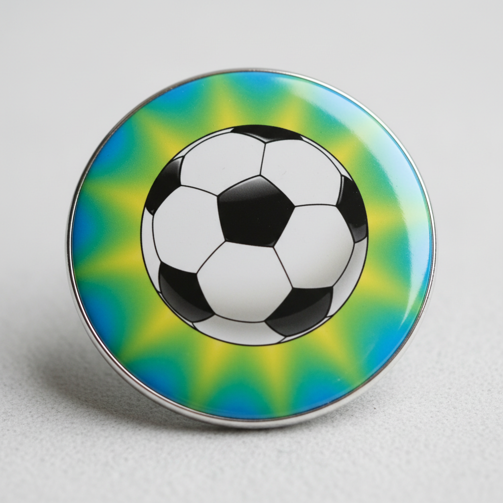 Football Soccer Pinback 2.25-inch