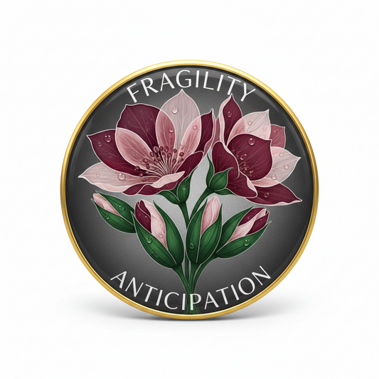 Fragility and Anticipation Pinback 2.25-inch Flower