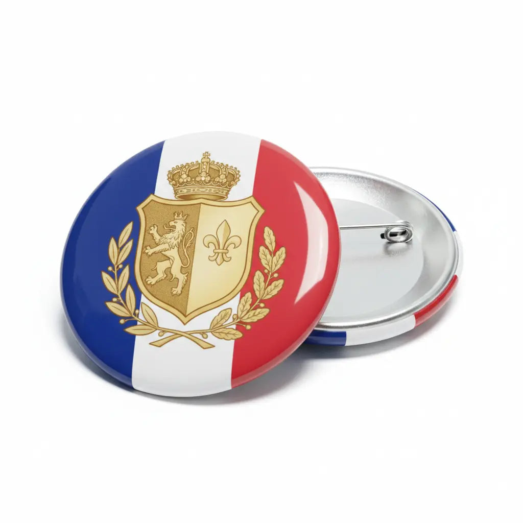 France Flag Crest Button Pinback 2.25-inch