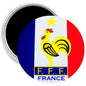 France FFF soccer team logo magnet with rooster and tricolor blue white red