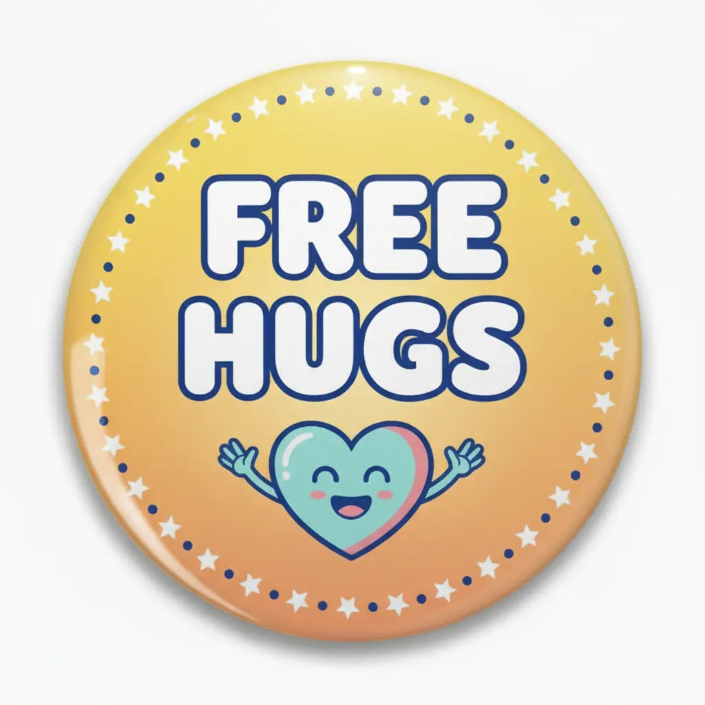 Free Hugs Pinback 2.25-inch