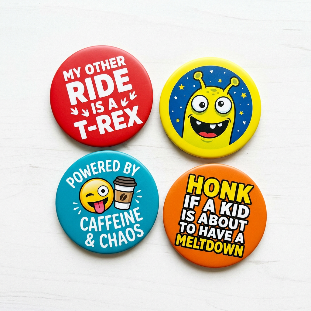 Funny Car Magnets Collection 2.25-inch 4 Pcs