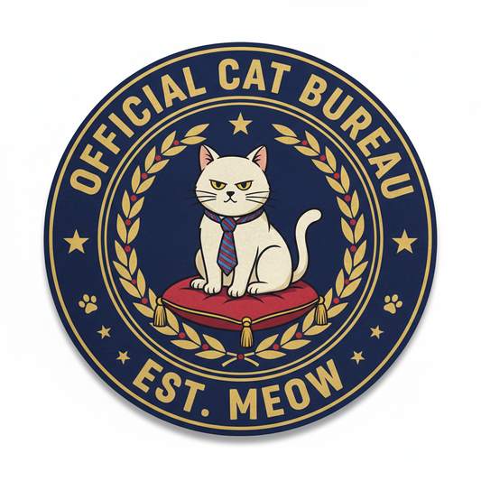 Funny Cat Government Seal Pinback 2.25-inch