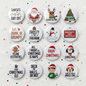 Funny Christmas Button Pinback 2.25-inch 12 Pcs