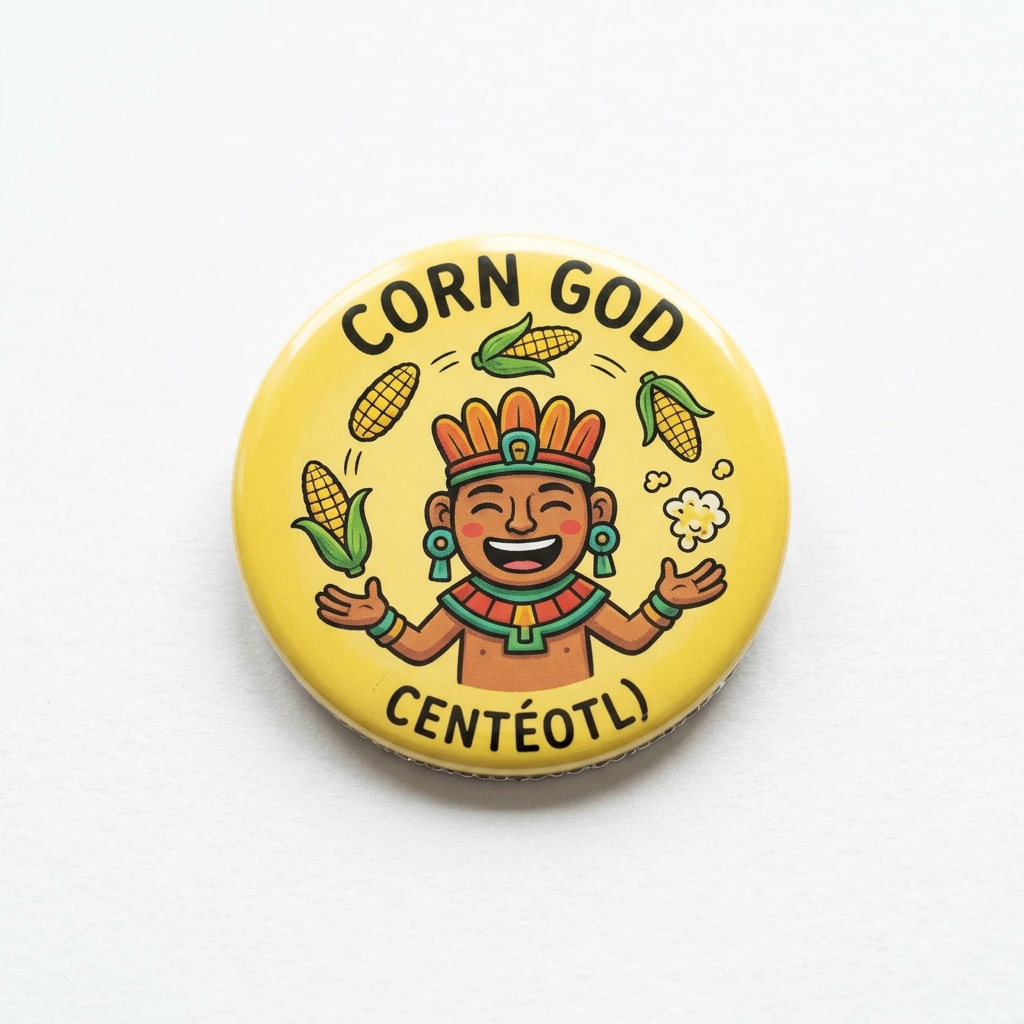 Funny Mesoamerican Symbolst Pin Button 1.25-inch 8 Pcs