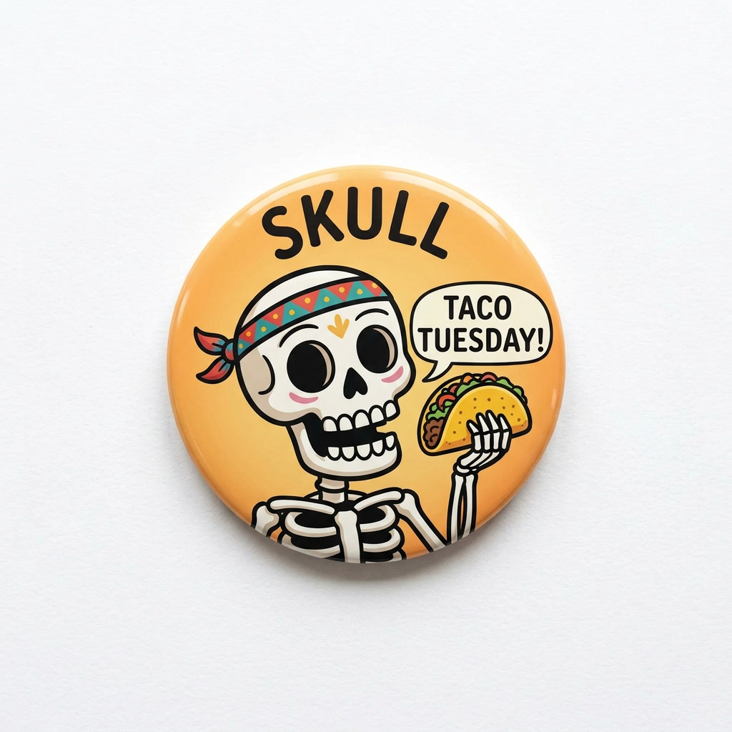 Funny Mesoamerican Symbolst Pin Button 1.25-inch 8 Pcs
