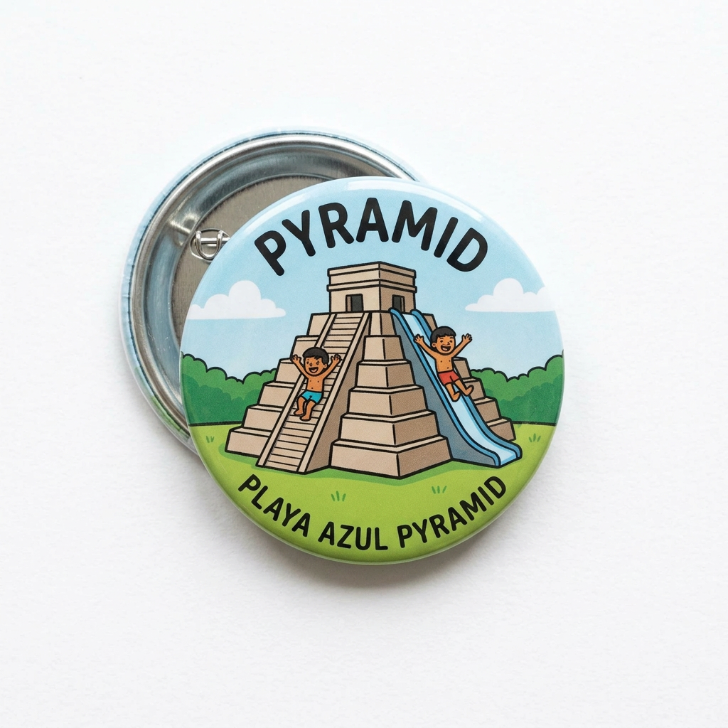 Funny Mesoamerican Symbolst Pin Button 1.25-inch 8 Pcs