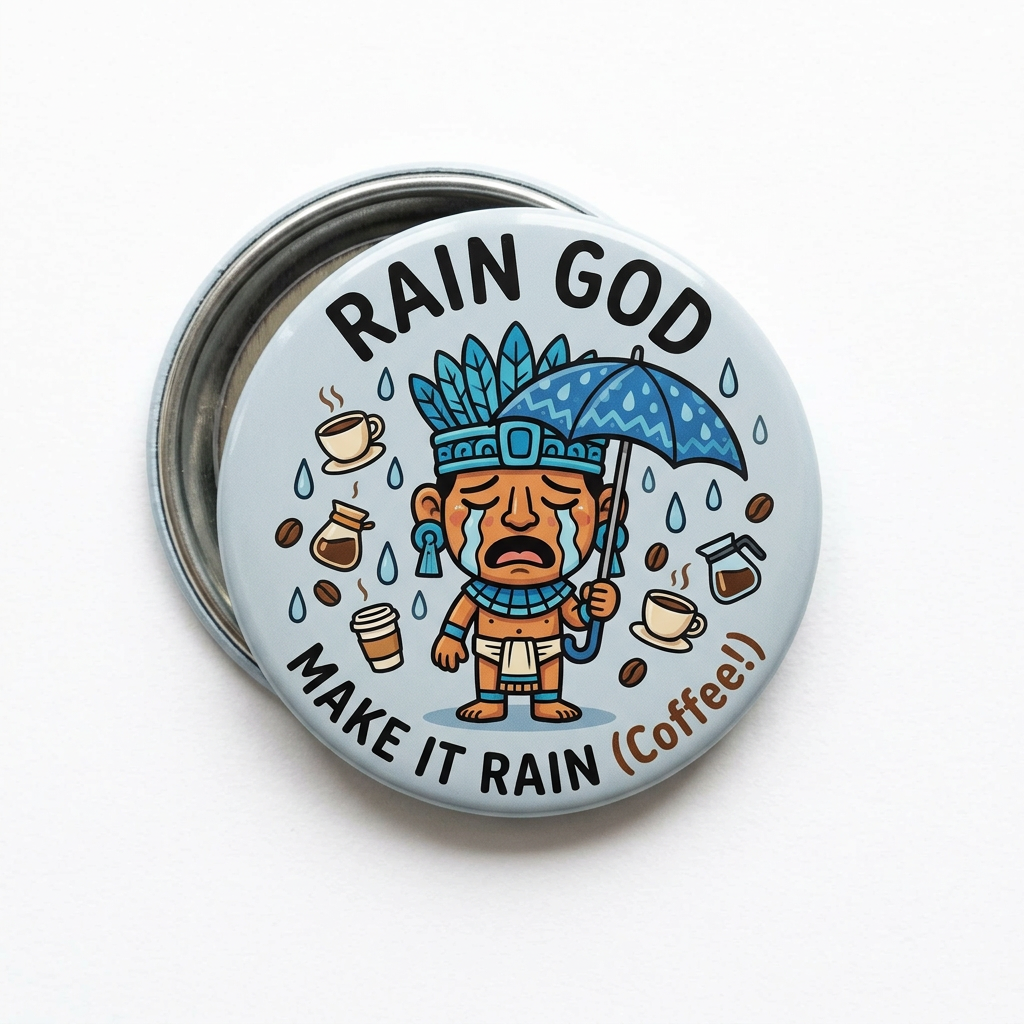 Funny Mesoamerican Symbolst Pin Button 1.25-inch 8 Pcs