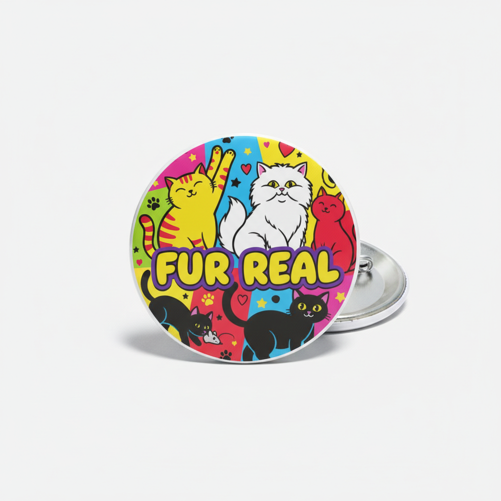 Furreal Button Pinback 2.25-inch