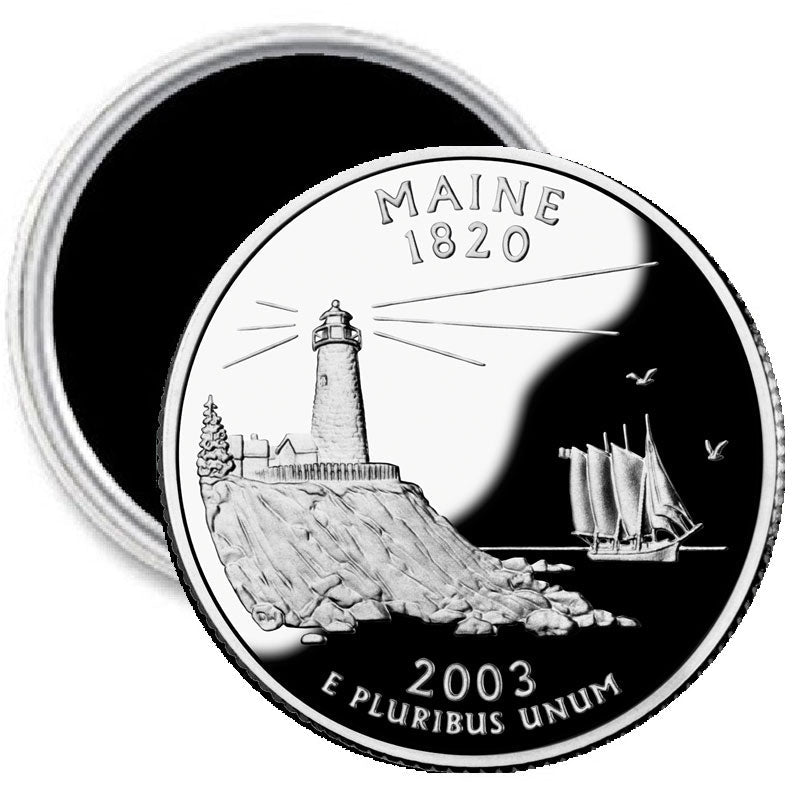 Maine State Quarter Mint Image Magnet 2.25"