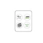 4-pack geek pinback buttons on card: nerd power, 100% geek, geek inside, hot geeks