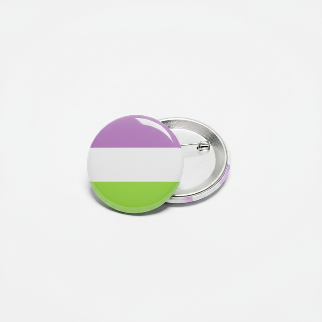 Genderqueer Flag Pinback 2.25-inch