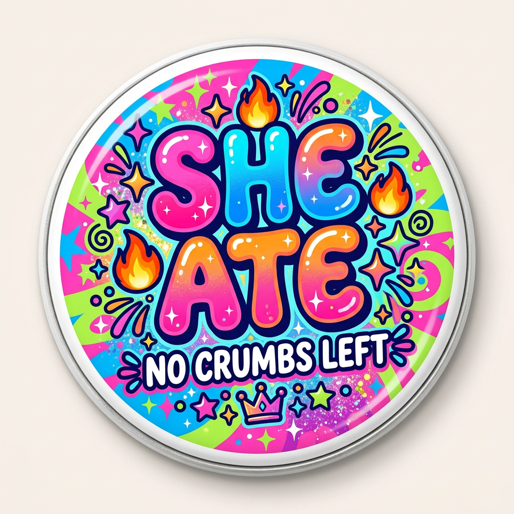 Generation Z She ate MEME Pin Button 2.25-inch