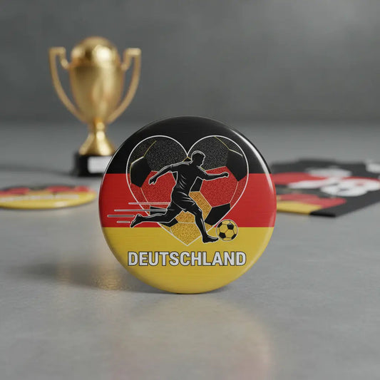 Germany Football Soccer Love Heart Pinback 2.25-inch - My Pinbacks
