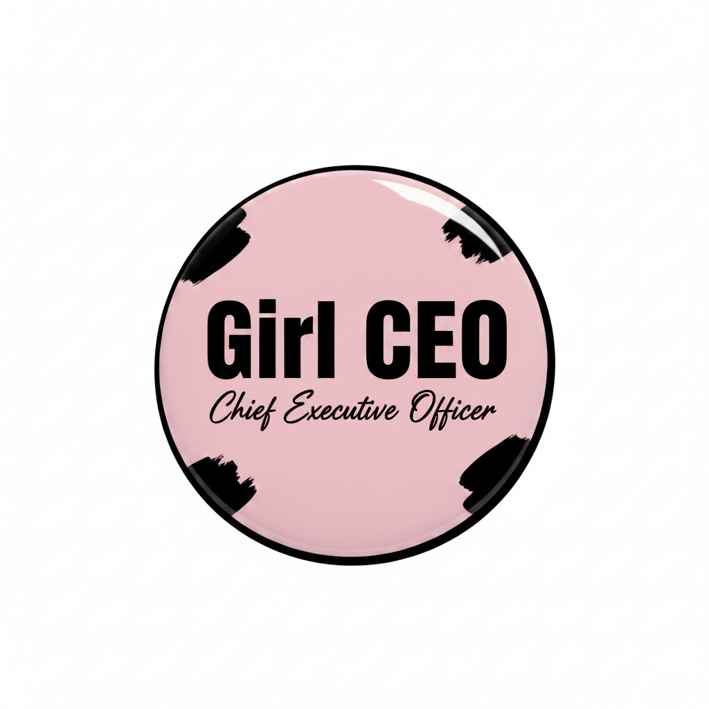 Girl Chief Executive Officer Pinback 2.25-inch