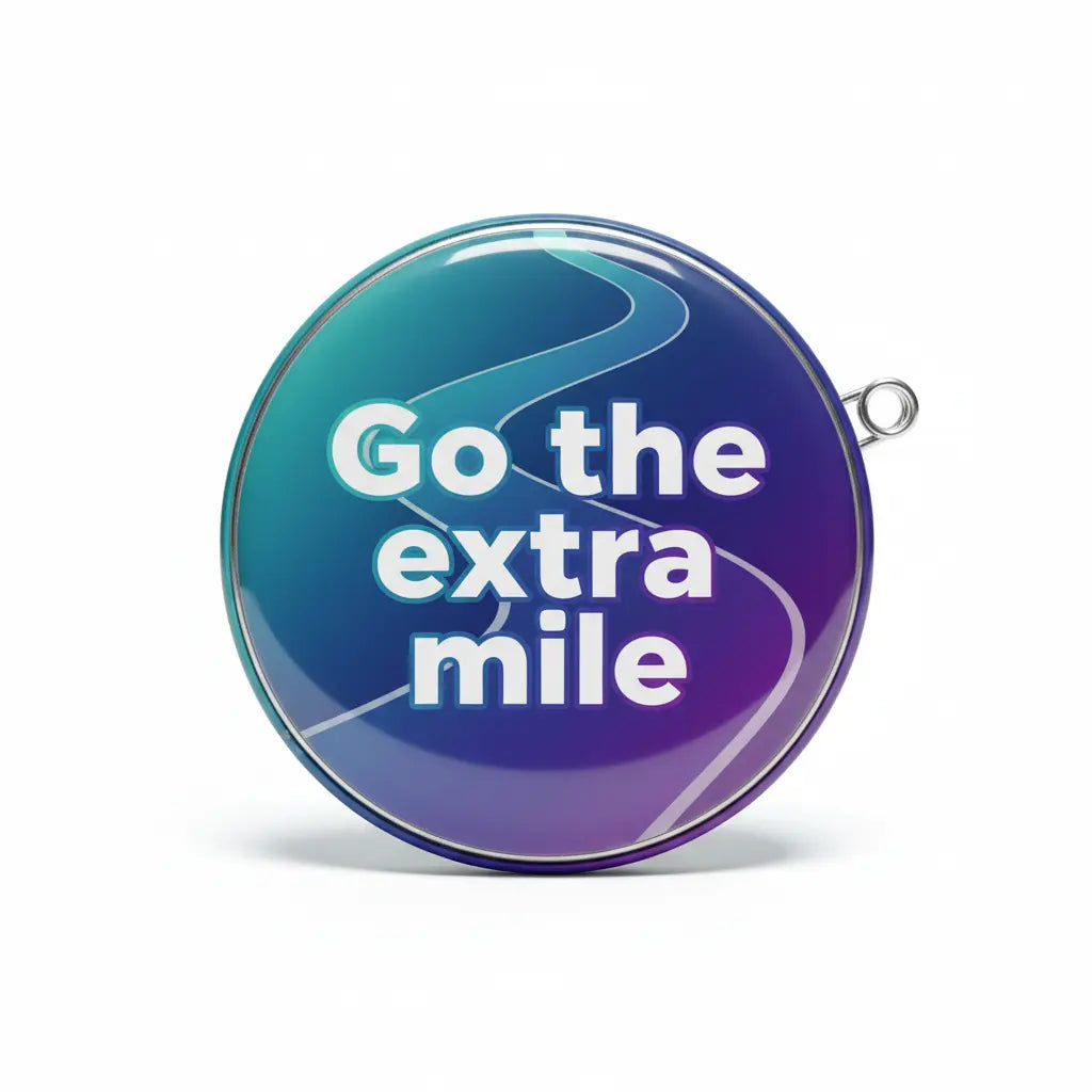 Go the extra mile Pin Button 2.25-inch - mypinbacks.com