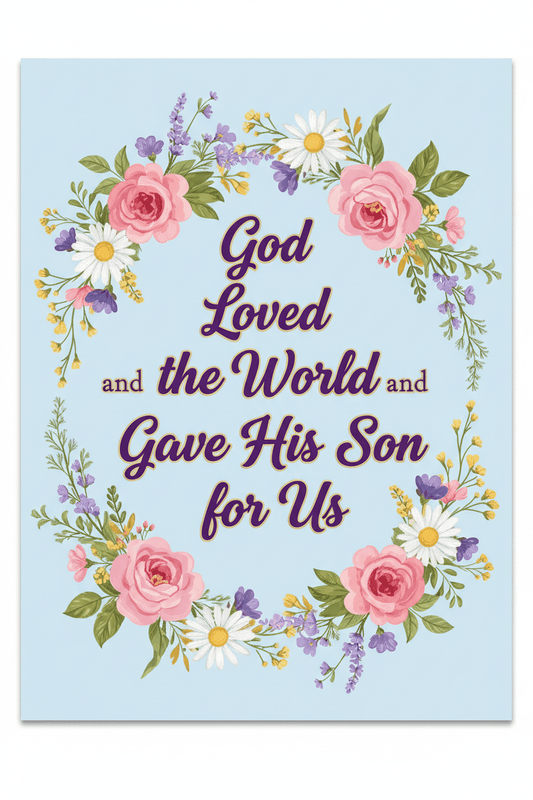 God loved the world and gave his Son for us Acrylic Fridge Magnetic 3-inch x 4-inch - My Pinbacks